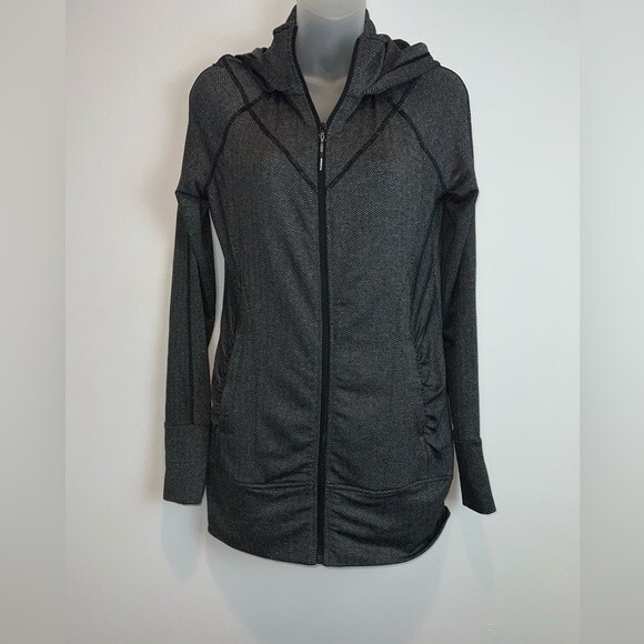 Mondetta Chevron Full Zip Long Workout Yoga Jacket S - Picture 1 of 12